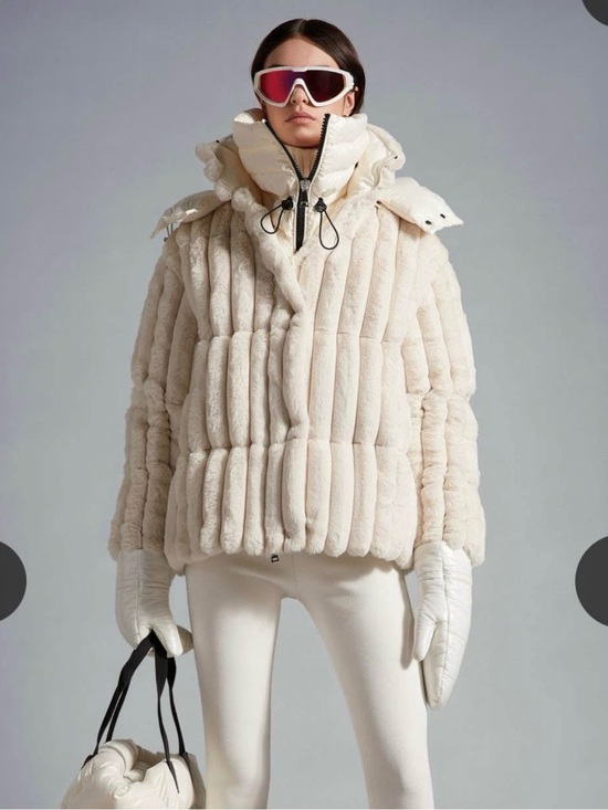 Moncler Jackets & Blazers - Moncler Fare Faux-Fur Puffer Jacket